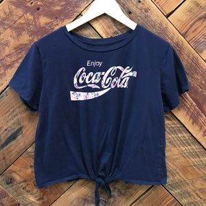 Navy Coca-Cola Knotted Tee